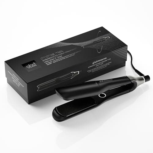 ghd Chronos Max, Piastra Capelli Professionale con Lamelle Larghe Consigliata per Ricci e Chiome Voluminose, Tecnologia HD Predittiva per uno Styling Veloce, Senza Danni da Calore Estremo, Styler Nero