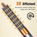 40MM 1.6in Long Hair Curling Barrel for Dyson Airwrap HS01 HS05, 2-in-1 Auto-Wrap Attachment with Dual Rotation, Gold Barrel for Loose Waves and Natural Curls - 6