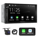 Eonon 7 Inch QLED Double Din Headunit Linux Car Stereo Wireless CarPlay Android Auto Bluetooth USB DSP Support Type-C USB Fast Charge Touchscreen MirrorLink Video In/Out AUX In with Backup Camera X3 - 1