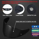 PSLER Visera de Casco para Shoei NXR2 Z8 Visera Tintada para RF-1400 CWR-F2 CWR-F2R X-Fifteen X15 X-SPR Pro, Protector Facial con Protección UV Accesorios de Repuesto para Motocicleta(Negro Oscuro) - 3