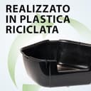 Ferplast Lettiera Gatto Angolare, Toilette per Gatti Grandi, in Plastica con Bordi Alti, Facile e Veloce da Pulire L 56,5 x W 50 x H 21,5 cm, paletta inclusa, Nero - 5