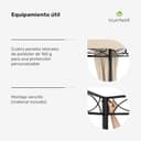 blumfeldt Cenador Mondo 3x4, Estructura de Acero, Cortinas, Resistente al Óxido, para Jardín, Montaje Fácil, Beige - 5