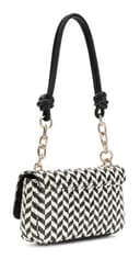 GUESS Schultertasche Tessi Flap Shoulder Bag Black Multi schwarz weiß - 2