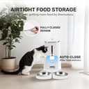 FUKUMARU Automatic Cat Feeder, Timed Pet Feeder for Cats and Dogs with 2 Bowls, 4L Dry Food Dispenser Support Programmable Portion Control, 6 Daily Meals - 2