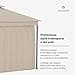 blumfeldt Mondo Dual - Gazebo, 3x4, Doppio Tetto & Zanzariere, Telaio in Metallo Antiruggine, Tende per Privacy, Resistente Gazebo da Esterno, Facile da Montare, Beige - 6