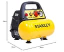 STANLEY D 200 Compressore 6 Lt 1,5Hp, Pressione Max 8 Bar/116 Ps, Rumorosità 97 Db, ‎38 x 38 x 35 cm, 9 Kg - 9