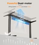 MAIDeSITe EL2 Pro Art Scrivania Regolabile in Altezza Elettrica, Design Gambe Ovali con 2 Motore, Capacità di Carico 160kg con 4 Memorie di Controllo e Funzione di Protezione da Collisione - 5