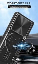 Jiajihua Compatible with Realme GT 6T 5G Cover,Compatible with Realme GT Neo6 SE 5G / GT Neo6 5G Car Mount Magnetic Stand Slide Lens 2 in 1 Case White - 3