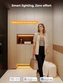 Lanmorn Plafoniera LED Soffitto Intelligente WiFi, 38W Smart Lampadario Design Moderno a Fiore, Dimmerabile 3000K-6500K 2000LM, Compatibile con Alexa e Google Home, App Smart Life, Oro - 2