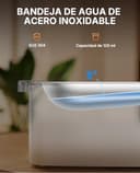 PETKIT EVERSWEET MAX 2 Fuente para Gatos sin Cable, Resistente al Calor, con Sensor de Movimiento, 5000mAh Batería Recargable, Control de App, 3L Bebedero Gatos Automático, Acero Inoxidable - 8