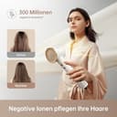 DREAME Hair Glory Combo Haartrockner,Trocknet schnell,110.000 Umdrehungen pro Minute,Luftstrom70m/s,Negativ-Ionen-Technologie,Temperatur-und Luftgeschwindigkeitsregelung,Düse Diffusor,Geräuscharm,Weiß - 3