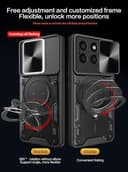 Jiajihua Compatible with Realme GT 6T 5G Cover,Compatible with Realme GT Neo6 SE 5G / GT Neo6 5G Car Mount Magnetic Stand Slide Lens 2 in 1 Case White - 7