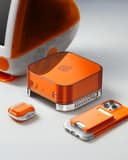 Spigen Classic C1 Funda con Soporte para Filtro de Aire Integrado Compatible con Mac Mini M4 / M4 Pro Chip (2024) - Tangerine - 3