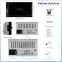 Double Din Wireless Apple CarPlay Android Auto Car Stereo 2 Din Radio with Bluetooth 7 Inch Touch Screen, FM, Video Output, Type-C/USB Fast Charging, USB/AUX/TF Input, SWC Mirror Link Backup Camera - 8