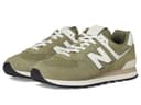 New Balance Unisex-Adult 574 V2 Sneaker, Dark Olivine/Sea Salt, 12.5 Wide Women/11 Men - 1