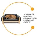 Ferplast Cuccia Cani e Gatti in Legno Certificato FSC® con Cuscino Morbido, Stile, Comfort e Durevolezza, 84 x 52 x h 34 cm. - 4