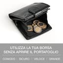 Lavalen Portafoglio Uomo Pelle Vera - Portamonete Uomo Elegante con Blocco RFID - Porta Carte di Credito Grande – Wallet for Men - Portafoglio Slim con Portamonete - Idee Regalo Papá. - 5