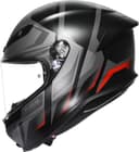 AGV K6 S Karve Helmet, Matte Black/Grey/Red, L (59/60) - 5