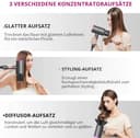 Ionen Föhn AC Motor 1800W Haartrockner, slopehill Schnelltrocknen Hair Dryer, Salon Haarfön mit Heiß-/Kalttaste, 3 Fön Concentrators and Diffuser, 3 Temperatureinstellungen, 2-Gang（Violett） - 5