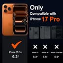 ivoler Anti-Amarillo Clara Funda para iPhone 17 Pro con 2 Piezas Cristal Templado, [Protección Militar] Carcasa Protectora Antigolpes Transparente Anti-Choques Bumper Case - 2