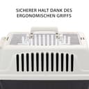 Ferplast Transportbox Katze, Hundetransportbox kleine Hunde und Katzen bis 8 kg, Dach zu öffnen, mit Kissen und Napf, Lüftungsschlitze, 37x58xH 32cm, Transportbehälter Atlas 20 Open - 8
