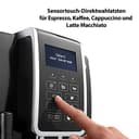 De'Longhi Dinamica ECAM 350.55.B Kaffeevollautomat mit LatteCrema Milchsystem, Cappuccino, Espresso und Kaffee auf Knopfdruck, Digitaldisplay, 2-Tassen-Funktion, Großer 1,8 Liter Wassertank, Schwarz - 2