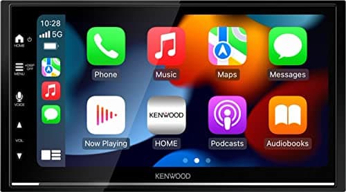 KENWOOD DMX7722DABS - Ricevitore AV multimediale digitale da 17,3 cm (6,8") con CarPlay wireless e Android Auto (4x50W, DAB+/FM, BT, 3X Pre-Out 2.5V, USB, controllo iPod/iPhone)