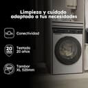 Haier X 5 HWD100-BP16357US Lavadora Secadora, Capacidad 10KG+6KG, Motor Inverter, WIFI, Tecnología Antibacterias, Refresh, Inicio diferido, DetectorKG, 60CM Ancho, 1600 RPM, 16 programas, Blanco - 3