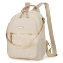 JANSBEN Rucksack Damen Klein, Cityrucksack Anti-Diebstahl Schultasche Nylon Schultertaschen Daypacks Damen Rucksackhandtaschen für Lässig Schule Reise Arbeit,Beige - 7