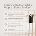 Sleepytroll Baby Rocker Gen 2 – Intelligente Einschlafhilfe mit App-Steuerung, 12h Akku, 3h automatisches Schaukeln, Bewegungs- und Soundsensor, CE/FCC-zertifiziert, IPX4, skandinavisches Design - 4