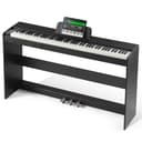 VEVOR Pianoforte Digitale 88 Tasti Completamente Pesati, Tastiera Elettrica Set Pianoforte con Doppia Tastiera, Altoparlanti, Supporto, Cuffie, Pianoforte 200 Suoni e Ritmi, Bluetooth USB MIDI - 1