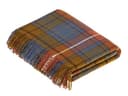 Moon Wool Plaid Throw Blanket, Merino Labmswool, Tartan Antique Buchanan, Made in UK - 1