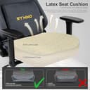 Symino Large Gaming Chair, Computer Chair with Footrest, Headrest and Extra Large Lumbar Support, Ergonomic PC Chair, Height Adjustable Rotating Task Chairs, Grey - 6