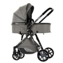 Magic ZC 3 in 1 Pushchair Pram Travel System, Baby Stroller 3 in 1 with Reversible Two Pushing Modes, Newborn Infant Carriage One-Click Folding, Toddler Buggy Aluminum Frame (V9 Deep Grey) - 8