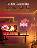Govee Glide Hexagon Paneles de Luz Ultra, 3D Luces de Pared RGBIC con Alexa, Lámpara Hexagonal con 129 LEDs, 60 Modos de Escena para Gaming, Paredes, Habitaciones, Meteorito Gris,10 Paneles - 7