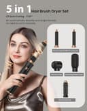 Hairstyler Set, 5 in 1 Air styler, Negativ Lonen Haarstyler mit Lockenstab automatisch, Air Styler Thermal Brush Haartrockner - 8