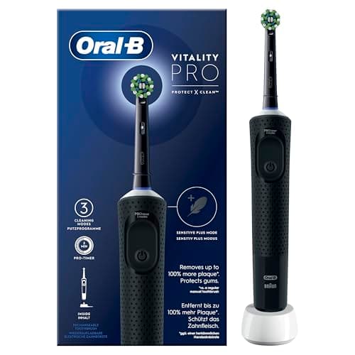 Oral-B Spazzolino Elettrico Ricaricabile Vitality Pro Nero, 1 Testina. 1 Spazzolino