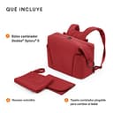 Stokke Bolso cambiador Xplory X, Rojo Rubí - Sirve también como bolso o mochila - Incluye un tapete cambiador plegable y un neceser extraíble - UPF 50+, resistente al agua, fácil de limpiar - 4