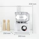 Bosch Robot da Cucina Compatto MC812W501, Oltre 45 Funzioni, 1000 W, Velocità Regolabile, Ciotola XXL da 3.9L, Frullatore da 1.5 L Incluso, Tanti Accessori per Tagliare, Montare e Tritare, Bianco - 5