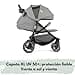 Joie Litetrax Set de Carrito Bebé con Saco Térmico | Silla de Paseo Ligera y Compacta con Suspensión Flex - Plegable con una Mano - Capota UV 50+ - Ruedas Antipinchazos - Pebble - 5
