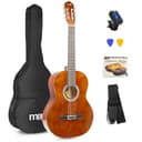MAX SoloArt Guitarra Clásica para Principiantes - Kit Completo con Guitarra Acústica de Madera, Bolsa, Afinador Digital, Soporte, Correa, Púas y Juego de Cuerdas de Repuesto - 2