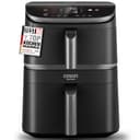 COSORI Airfryer, Heißluftfritteuse 2 Kammern, 10,8 L Heissluftfritteuse, Innovative Mehrfach-Luftgeschwindigkeit, Spart 41 Prozent Platz, Inklusive Rezeptbuch und Edelstahl-Rost, Silbergrau - 1