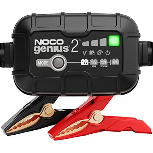 NOCO GENIUS2: Caricabatterie Intelligente 2A 6V/12V – Mantenitore di Carica e Desolfatatore con Protezione da Sovraccarico e Compensazione Termica – Per Batterie al Piombo e Litio