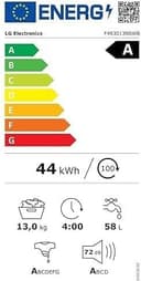 LG AI DD F4R3013NSWB Lavatrice a Carica Frontale 13kg Serie R3, Classe A-20%, 1400 giri, AIWash, Lavaggio a vapore, Motore Direct Drive, Cestello a bolle, Smart Diagnosis, Libera installazione, Bianca - 25
