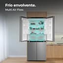 Cecotec Frigorífico 4 Puertas Total No Frost de 474L Bolero CoolMarket 4D 474 Dark E. 177,5cm de Alto, 83,3 cm de Ancho, Clase E, Ultra Silencioso, Iluminación LED, Compresor Inverter Plus, Inox Negro - 9