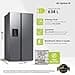 Samsung Frigorifero Side by Side AI RS80F66KCT/EF con Dispenser Acqua/Ghiaccio, Wifi con AI Energy Mode, Total No Frost, SpaceMax, 634 L, LxAxP: 91,2 x 178,4 x 72,6 cm, Inox - 2