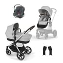CYBEX Gold Kinderwagen EOS Lux 2-in-1 mit Babyschale Aton B2 i-Size und Babyschalen-Adapter, Reisesystem, Ab Geburt bis 22 kg (ca. 4 Jahre), Lava Grey (Grau) - 1