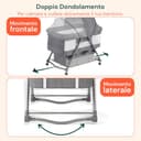 Avilia - Culla Neonato Pieghevole, Lettino per Bambini Co-Sleeping con Zanzariera Fotosensibile e Materasso Traspirante, Culla Fianco Letto Compatta e facile da Trasportare, Rapida Chiusura. - 4