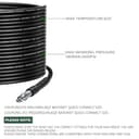 YUET Manguera de alta presión (10 m) Accesorio para lavadora de alta presión Bosch AQT Aquatak F016800360 negro - 4
