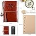 Kesote Cuaderno de Bolsillo Diario de Viaje A7 con Funda de Cuero Vintage Folleto de Tapa Dura Agenda escolar Regalo para chicos y chicas - 2